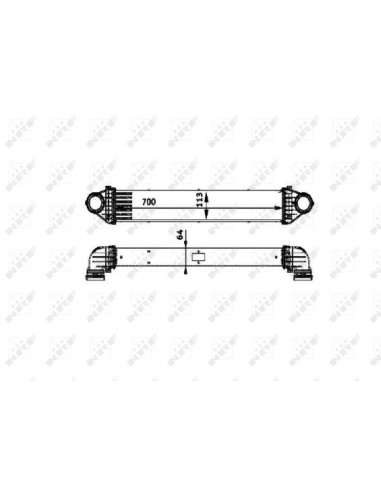 Radiador de aire de admisión Nrf 30900 - INTERCAMBIADOR DE AIRE TURISMO 04- EASY FIT