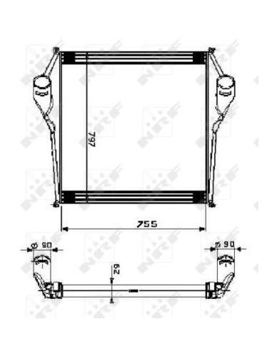 Radiador de aire de admisión Nrf 309057 - RADIADOR DE AIRE DE ADMISION - EASY FIT