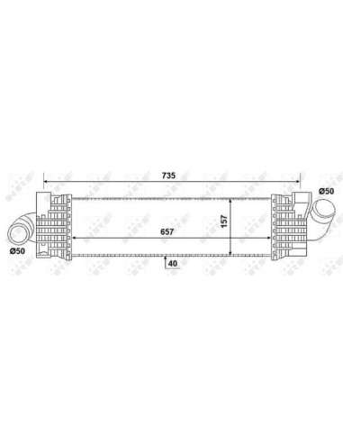 Radiador de aire de admisión Nrf 30906 - INTERCAMBIADOR DE AIRE TURISMO Max 07- EASY FIT