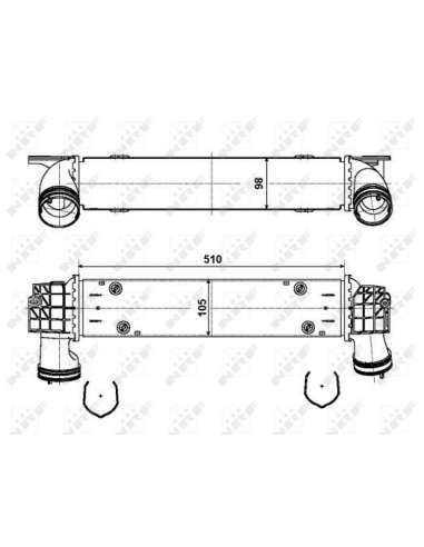 Radiador de aire de admisión Nrf 30907A - INTERCAMBIADOR DE AIRE TURISMO E87 03-09- EASY FIT