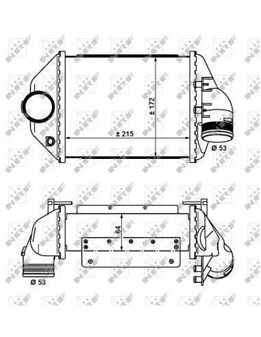 Radiador de aire de admisión Nrf 30914 - INTERCAMBIADOR DE AIRE TURISMO Quattro 05/2000-08/2005 EASY FIT