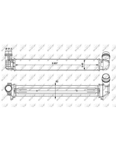 Radiador de aire de admisión Nrf 30916 - INTERCAMBIADOR DE AIRE TURISMO ce 02/2010- EASY FIT