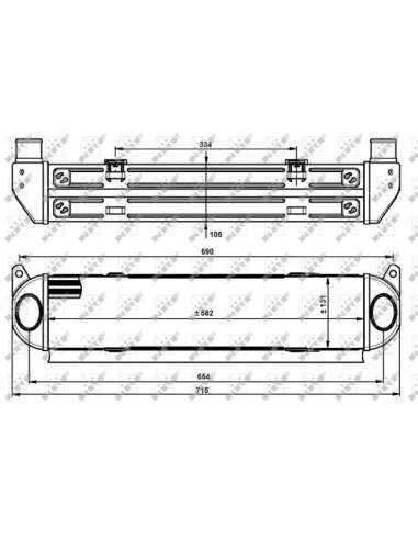 Radiador de aire de admisión Nrf 30919 - INTERCAMBIADOR DE AIRE TURISMO covery 07/2004- EASY FIT