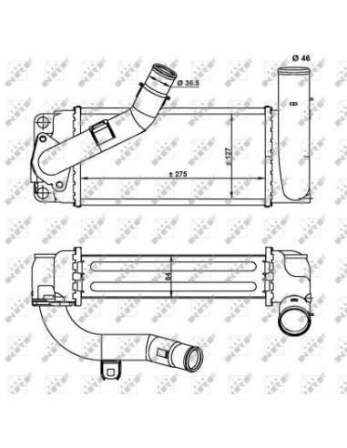 Radiador de aire de admisión Nrf 30922 - INTERCAMBIADOR DE AIRE TURISMO 10/2006-09/2012 EASY FIT