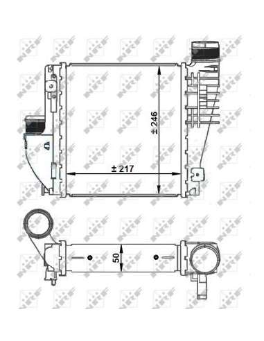 Radiador de aire de admisión Nrf 30924 - INTERCAMBIADOR DE AIRE TURISMO casso 10/2012- EASY FIT