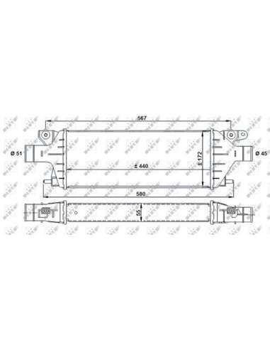 Radiador de aire de admisión Nrf 30927 - INTERCAMBIADOR DE AIRE TURISMO 9/2009- EASY FIT