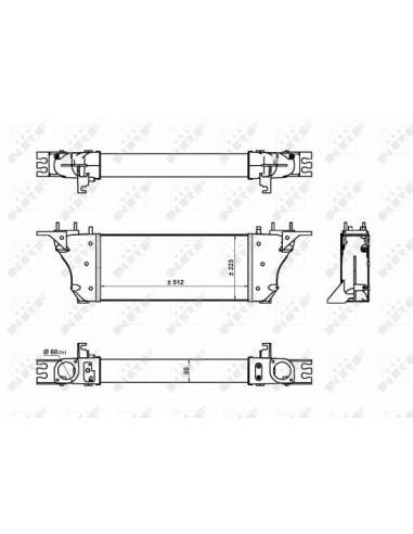 Radiador de aire de admisión Nrf 30928 - INTERCAMBIADOR DE AIRE TURISMO 02/2010- EASY FIT