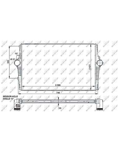 Radiador de aire de admisión Nrf 30931 - INTERCAMBIADOR DE AIRE TURISMO 2000- EASY FIT