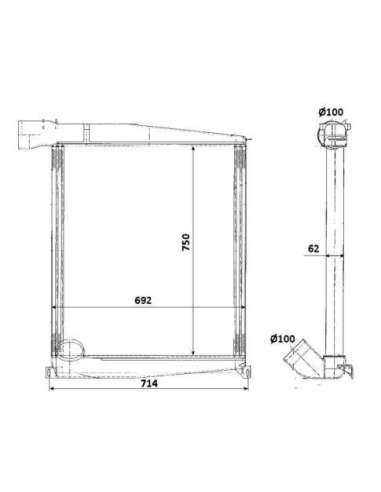 Radiador de aire de admisión Nrf 309316 - RADIADOR DE AIRE DE ADMISION EASY FIT