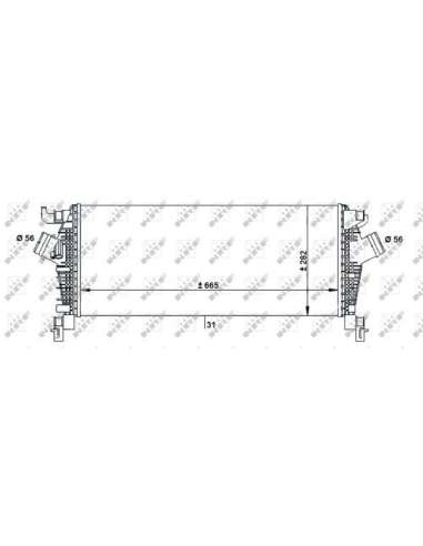 Radiador de aire de admisión Nrf 30932 - INTERCAMBIADOR DE AIRE TURISMO 06/2013- EASY FIT