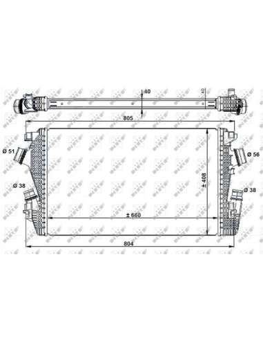 Radiador de aire de admisión Nrf 30934 - INTERCAMBIADOR DE AIRE TURISMO 1/2012- EASY FIT