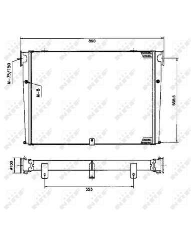 Radiador de aire de admisión Nrf 309345 - INTERCAMBIADOR DE AIRE AUTOCAR EASY FIT