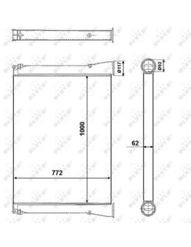 Radiador de aire de admisión Nrf 309357 - INTERCAMBIADOR DE AIRE AUTOCAR EASY FIT