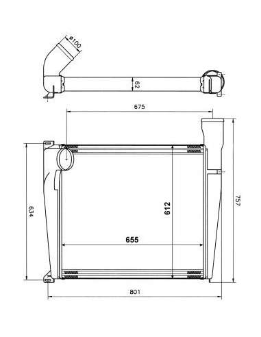 Radiador de aire de admisión Nrf 309375 - INTERCAMBIADOR DE AIRE AUTOCAR EASY FIT