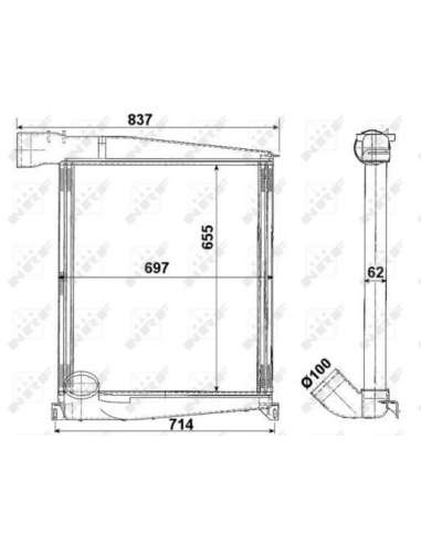 Radiador de aire de admisión Nrf 309379 - RADIADOR DE AIRE DE ADMISION EASY FIT