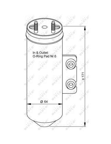 Filtro deshidratante, aire acondicionado Nrf 33198 - FILTRO DESHIDRATANTE, AIRE ACONDICI ONADO EASY FIT