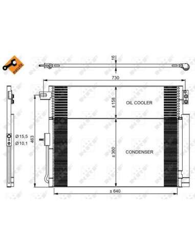 Condensador, aire acondicionado Nrf 350038 - CONDENSADOR TURISMO 11/10- EASY FIT