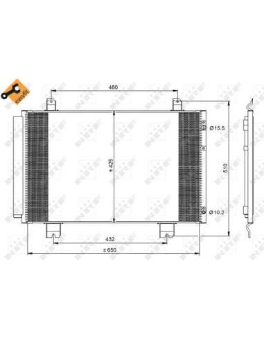 Condensador, aire acondicionado Nrf 350092 - CONDENSADOR TURISMO EASY FIT