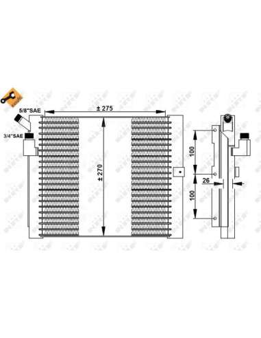 Condensador, aire acondicionado Nrf 35037 - CONDENSADOR TURISMO EASY FIT