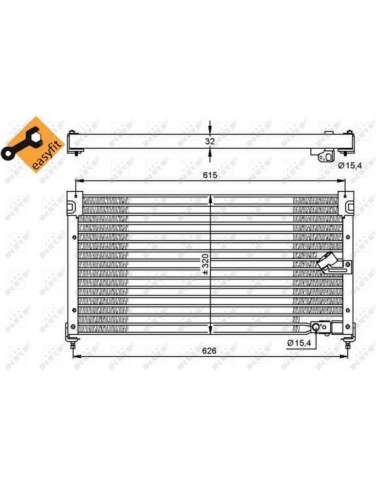 Condensador, aire acondicionado Nrf 35348 - CONDENSADOR TURISMO EASY FIT