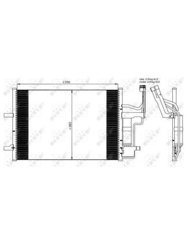 Condensador, aire acondicionado Nrf 35508 - CONDENSADOR TURISMO EASY FIT