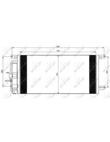 Condensador, aire acondicionado Nrf 35509 - CONDENSADOR TURISMO rt 01- EASY FIT