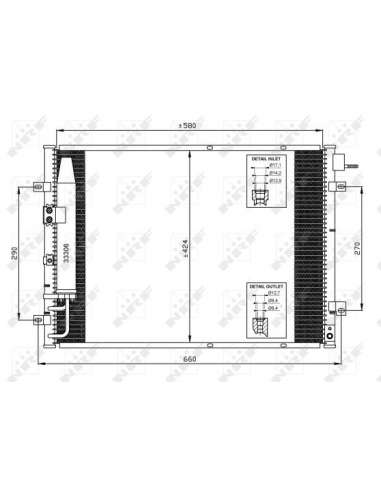 Condensador, aire acondicionado Nrf 35515 - CONDENSADOR TURISMO EASY FIT