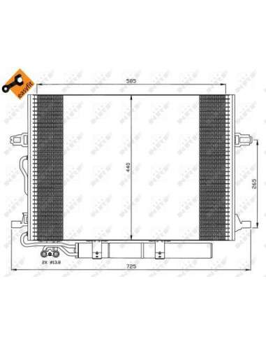 Condensador, aire acondicionado Nrf 35517 - CONDENSADOR TURISMO 8- EASY FIT