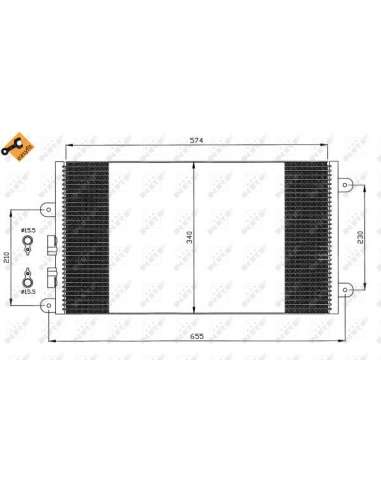 Condensador, aire acondicionado Nrf 35532 - CONDENSADOR TURISMO EASY FIT