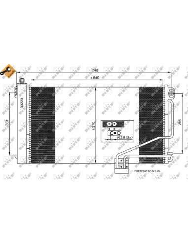 Condensador, aire acondicionado Nrf 35535 - CONDENSADOR TURISMO EASY FIT