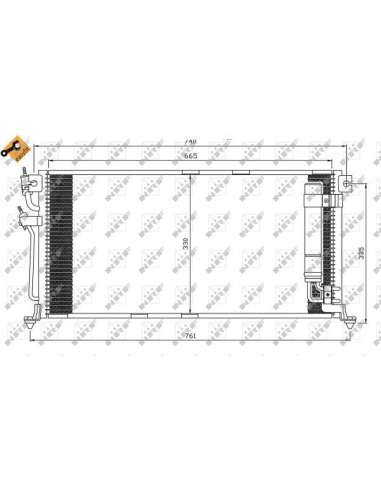 Condensador, aire acondicionado Nrf 35541 - CONDENSADOR TURISMO EASY FIT