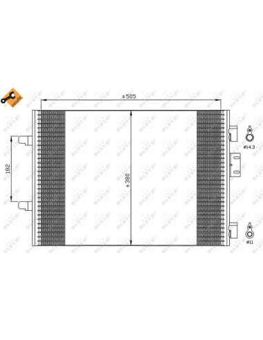 Condensador, aire acondicionado Nrf 35544 - CONDENSADOR TURISMO EASY FIT