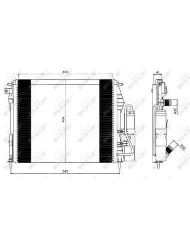 Condensador, aire acondicionado Nrf 35547 - CONDENSADOR TURISMO EASY FIT