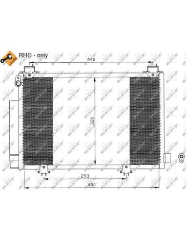 Condensador, aire acondicionado Nrf 35552 - CONDENSADOR TURISMO EASY FIT