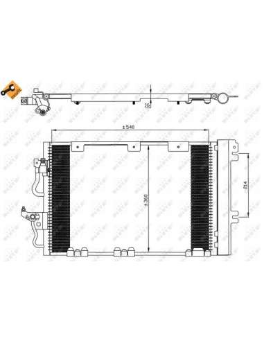 Condensador, aire acondicionado Nrf 35556 - CONDENSADOR TURISMO EASY FIT