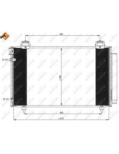 Condensador, aire acondicionado Nrf 35592 - CONDENSADOR TURISMO EASY FIT