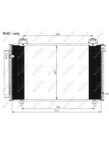 Condensador, aire acondicionado Nrf 35593 - CONDENSADOR TURISMO EASY FIT