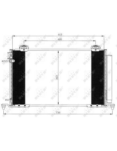 Condensador, aire acondicionado Nrf 35595 - CONDENSADOR TURISMO EASY FIT