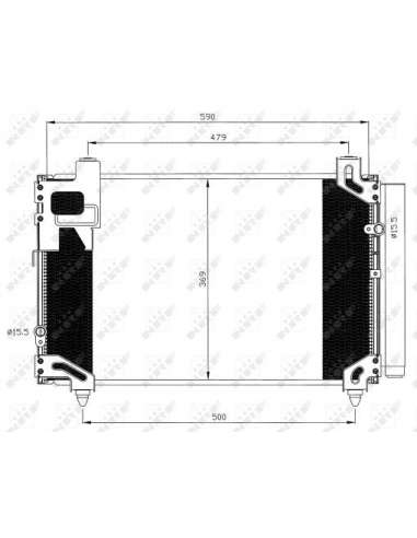 Condensador, aire acondicionado Nrf 35596 - CONDENSADOR TURISMO EASY FIT