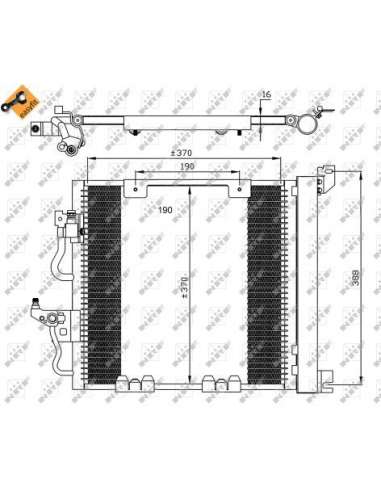 Condensador, aire acondicionado Nrf 35598 - CONDENSADOR TURISMO EASY FIT