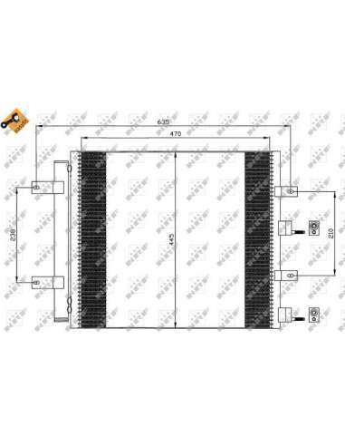 Condensador, aire acondicionado Nrf 35604 - CONDENSADOR TURISMO EASY FIT