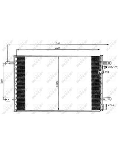 Condensador, aire acondicionado Nrf 35605 - CONDENSADOR TURISMO EASY FIT