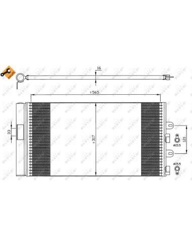 Condensador, aire acondicionado Nrf 35606 - CONDENSADOR TURISMO EASY FIT