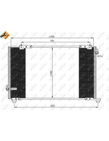 Condensador, aire acondicionado Nrf 35607 - CONDENSADOR TURISMO EASY FIT