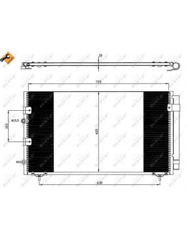 Condensador, aire acondicionado Nrf 35609 - CONDENSADOR TURISMO EASY FIT