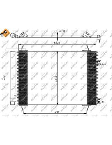 Condensador, aire acondicionado Nrf 35610 - CONDENSADOR TURISMO EASY FIT