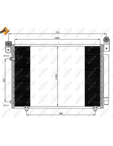 Condensador, aire acondicionado Nrf 35612 - CONDENSADOR TURISMO EASY FIT