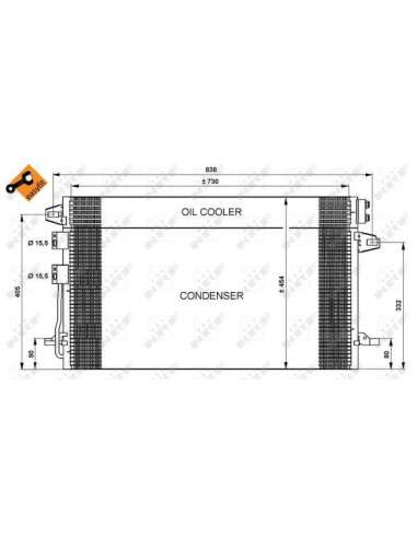 Condensador, aire acondicionado Nrf 35617 - CONDENSADOR TURISMO ager 00- EASY FIT