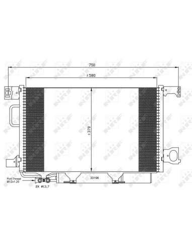 Condensador, aire acondicionado Nrf 35623 - CONDENSADOR TURISMO EASY FIT