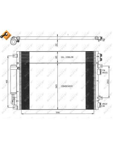 Condensador, aire acondicionado Nrf 35626 - CONDENSADOR TURISMO EASY FIT